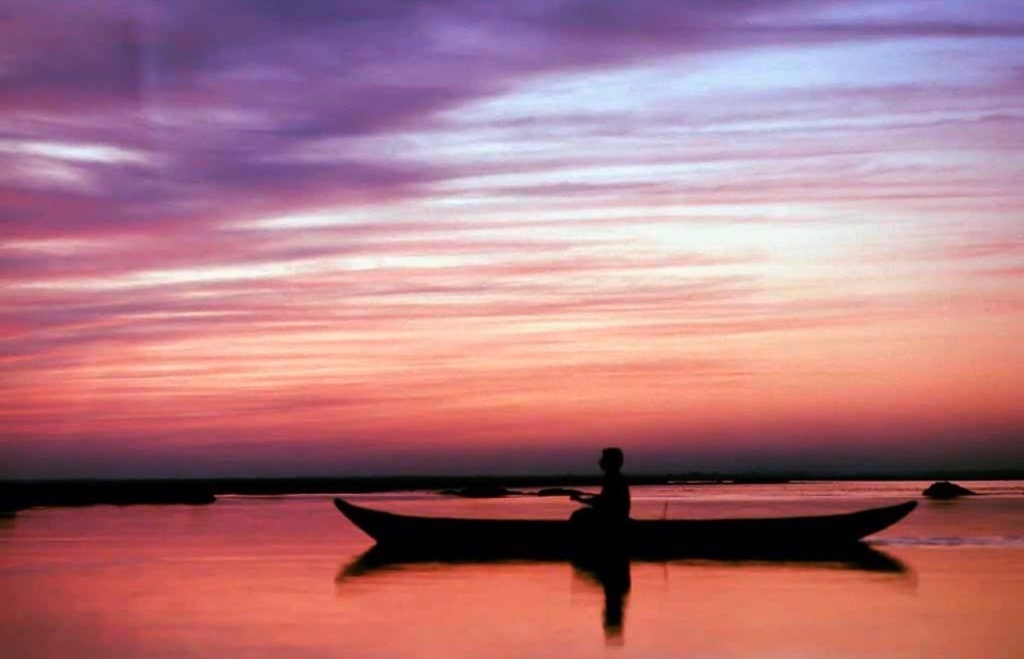 sunset and boat